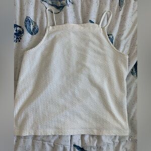 EUC Madewell Cream Textured Camisole tank top size medium